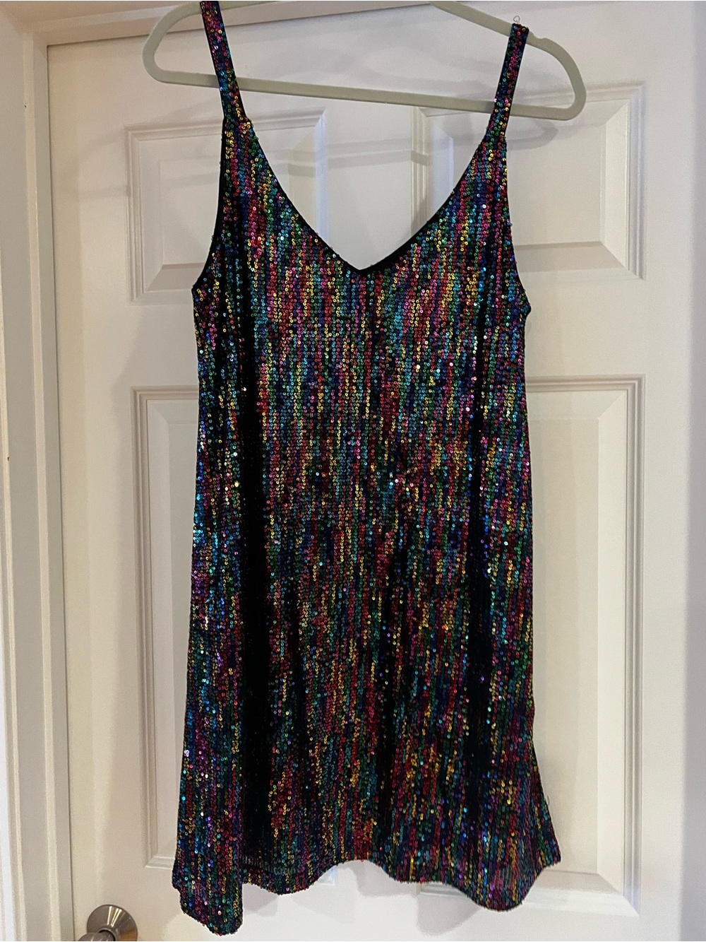 Girls' Multicolor Sequin Slip Dress - Sparkling Party Dress